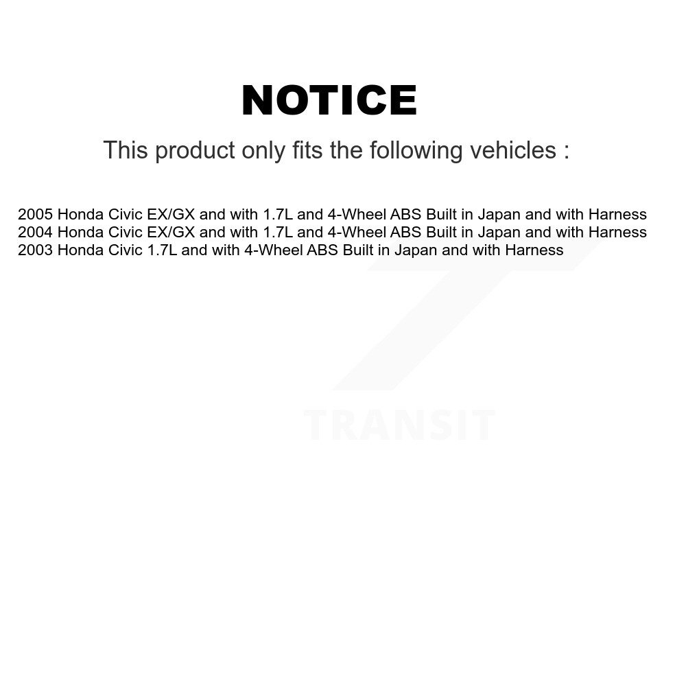 Front Wheel Bearing And ABS Sensor Kit For Honda Civic Built in Japan with Harness K7S-102450 - Image 2
