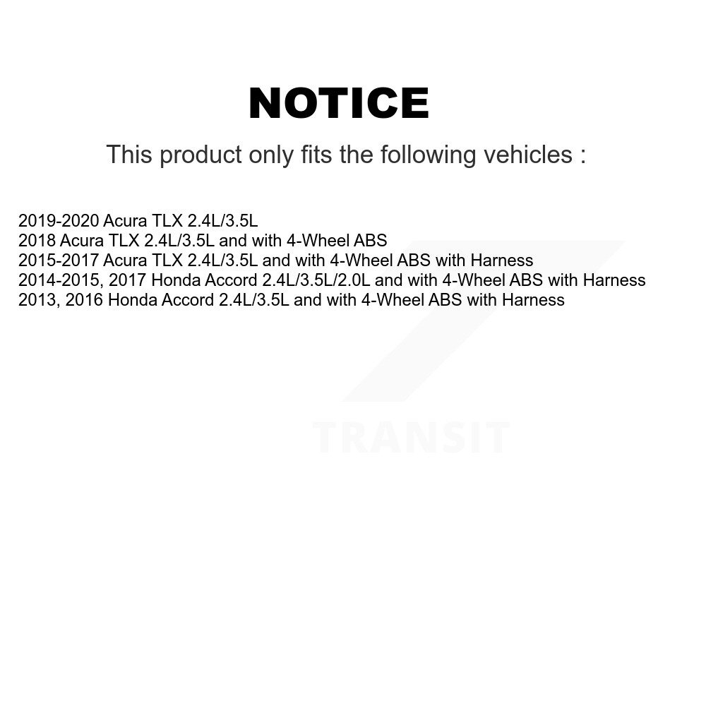 Front Wheel Bearing And ABS Sensor Kit For Honda Accord Acura TLX K7S-102464 - Image 2