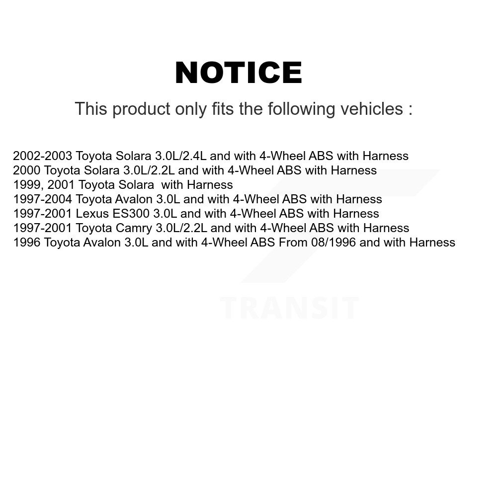 Front Wheel Bearing And ABS Sensor Kit For Toyota Camry Solara Avalon Lexus ES300 K7S-102466 - Image 2