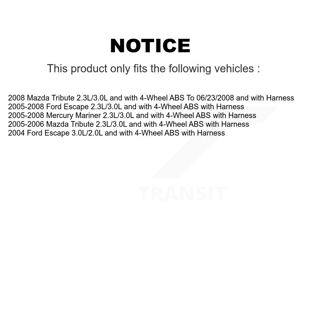 Front Wheel Bearing And ABS Sensor Kit For Ford Escape Mazda Tribute Mercury Mariner K7S-102496 - Image 2