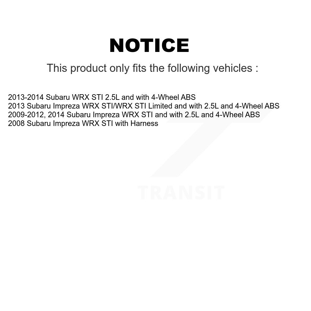 Front Wheel Hub Bearing And ABS Sensor Kit For Subaru Impreza WRX STI K7S-102560 - Image 2