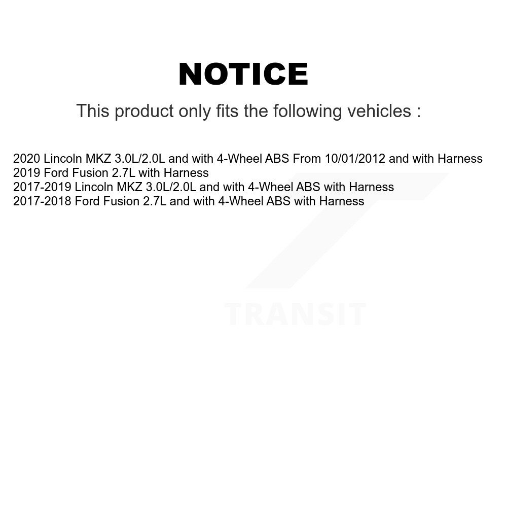 Front Wheel Hub Bearing And ABS Sensor Kit For Ford Fusion Lincoln MKZ K7S-102569 - Image 2