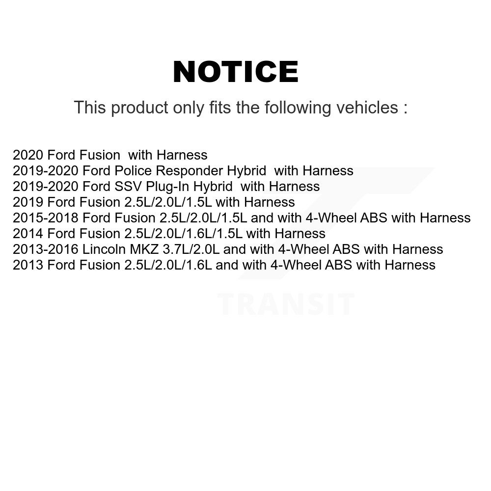 Front Wheel Hub Bearing & Sensor Kit For Ford Fusion Lincoln MKZ Police Responder Hybrid K7S-102570 - Image 2