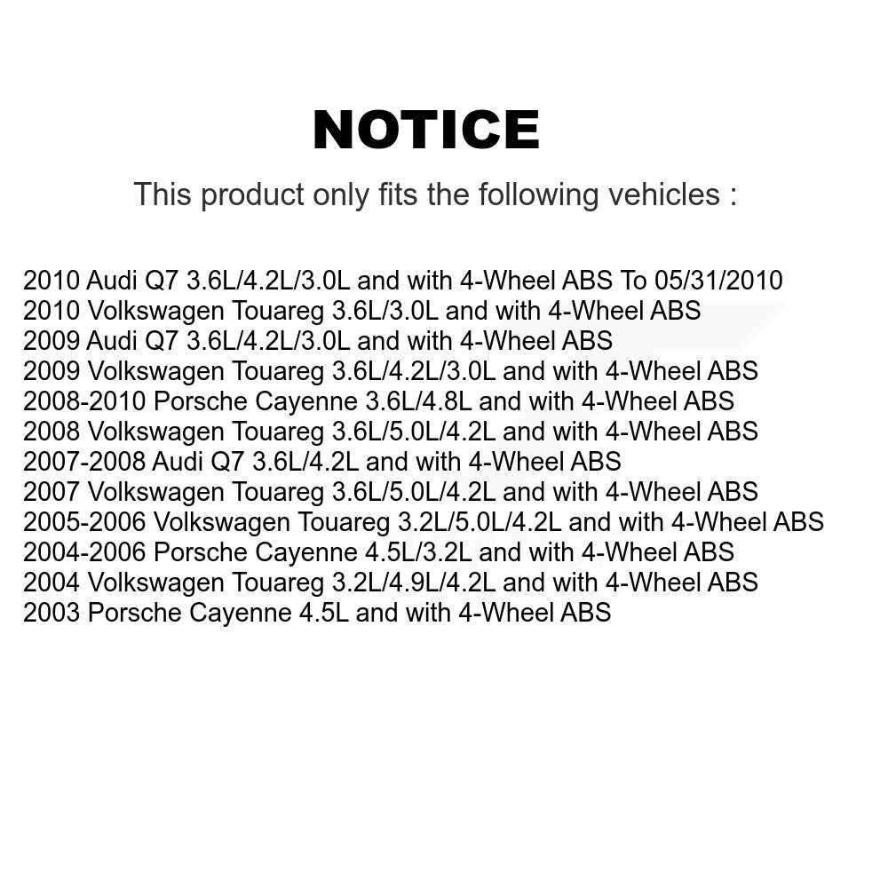 Front Wheel Bearing And ABS Sensor Kit For Porsche Cayenne Volkswagen Touareg Audi Q7 K7S-102680 - Image 2
