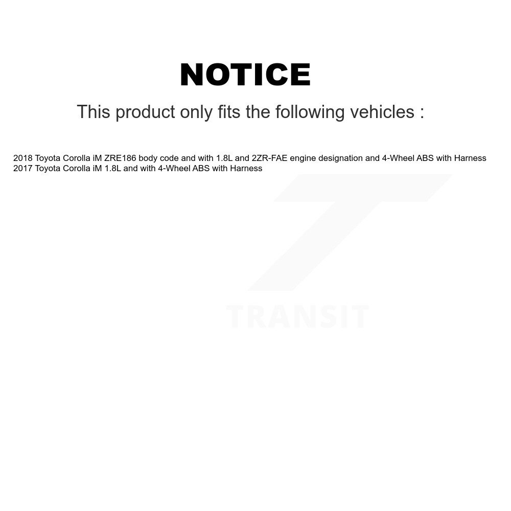 Front Wheel Bearing And ABS Sensor Kit For Toyota Corolla iM with Harness K7S-102691 - Image 2