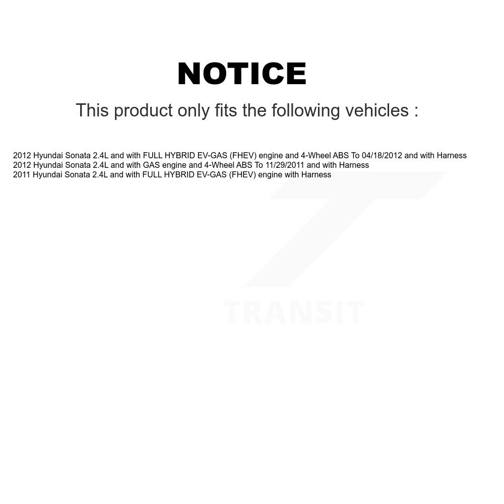 Front Wheel Bearing And ABS Sensor Kit For Hyundai Sonata K7S-102755 - Image 2