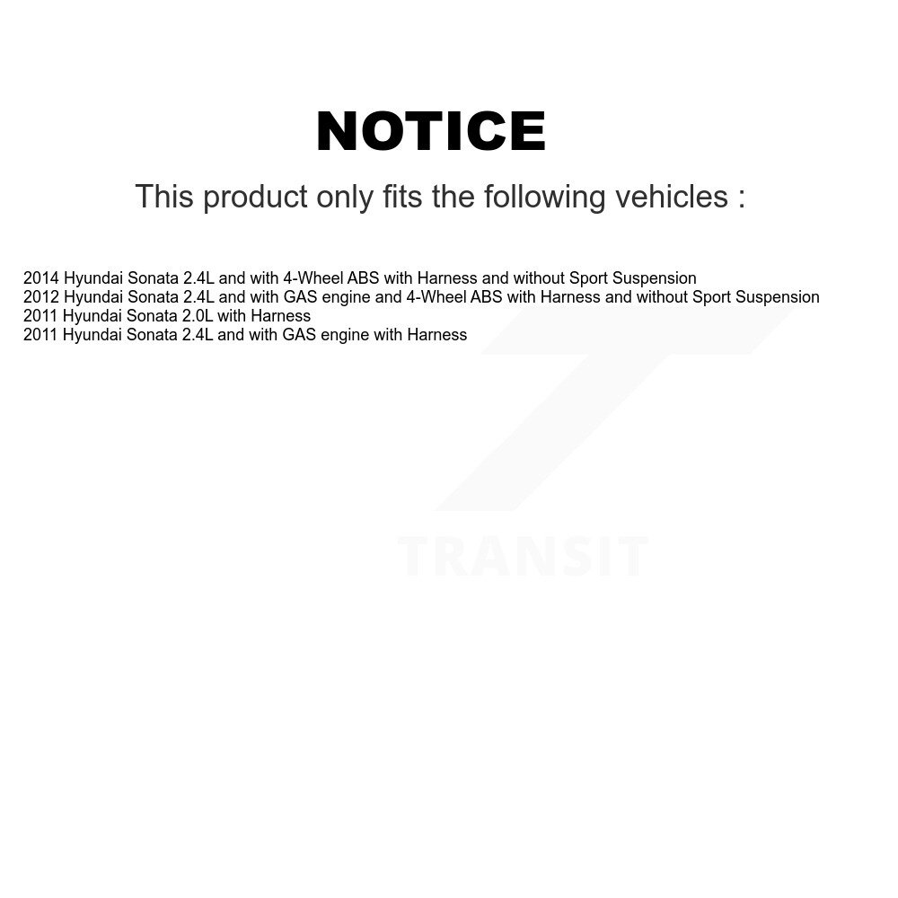 Front Wheel Bearing And ABS Sensor Kit For Hyundai Sonata K7S-102756 - Image 2