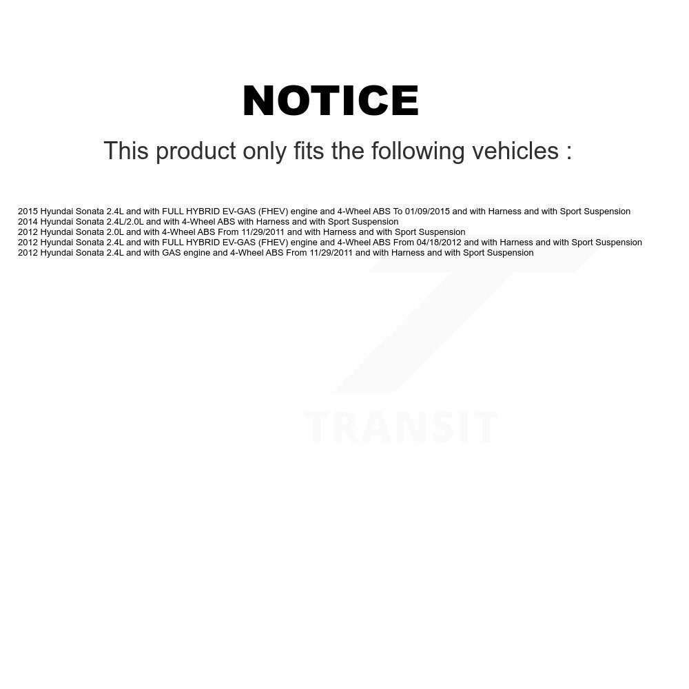 Front Wheel Bearing And ABS Sensor Kit For Hyundai Sonata K7S-102757 - Image 2