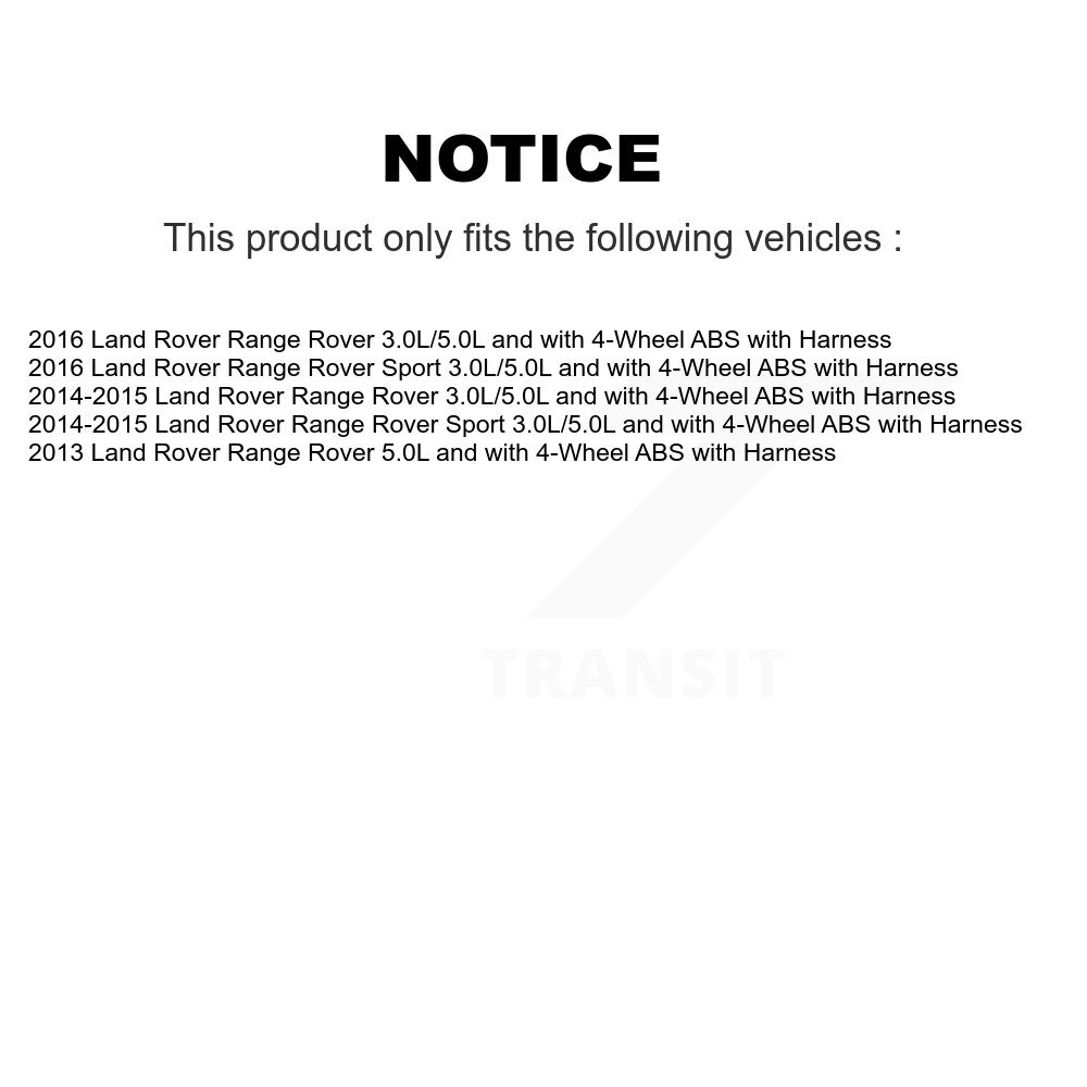 Front Rear Wheel Bearing And ABS Sensor Kit For Land Rover Range Sport with Harness K7S-102902 - Image 2