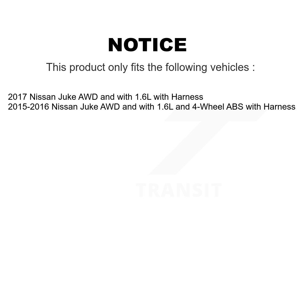 Front Rear Wheel Hub Bearing And ABS Sensor Kit For Nissan Juke with Harness K7S-102988 - Image 2