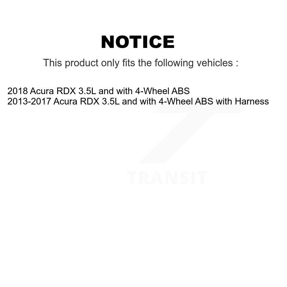 Front Wheel Bearing And ABS Sensor Kit For Acura RDX 3.5L with 4-Wheel K7S-103067 - Image 2