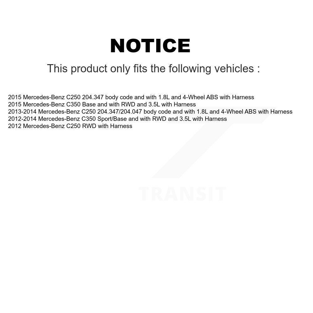 Front Wheel Hub Bearing And ABS Sensor Kit For Mercedes-Benz C350 C250 with Harness K7S-103184 - Image 2