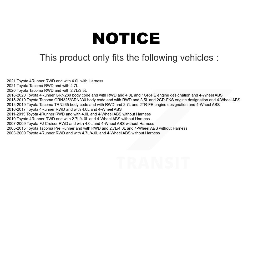 Front Wheel Hub Bearing And ABS Sensor Kit For Toyota Tacoma 4Runner FJ Cruiser K7S-103233 - Image 2