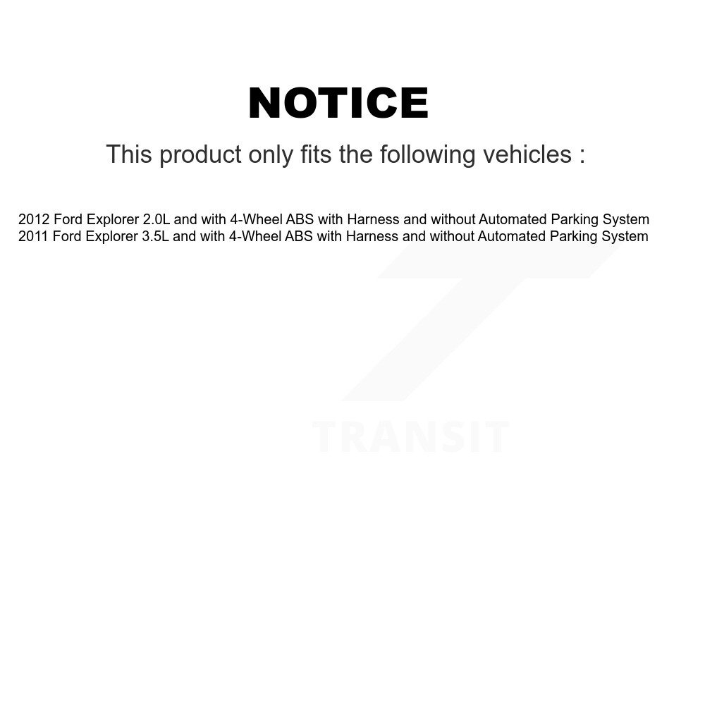 Front Rear Wheel Hub Bearing And ABS Sensor Kit For Ford Explorer K7S-103261 - Image 2