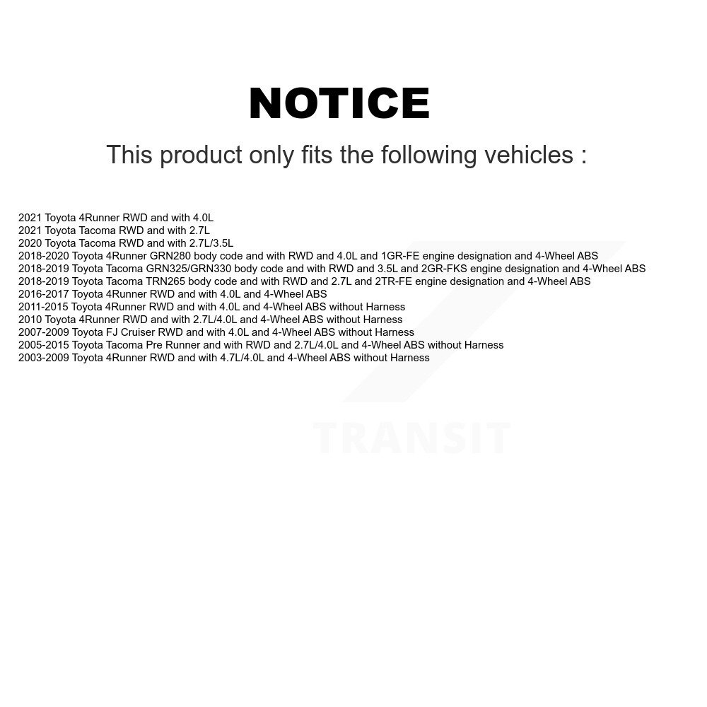 Front Wheel Hub Bearing And ABS Sensor Kit For Toyota Tacoma 4Runner FJ Cruiser K7S-103289 - Image 2