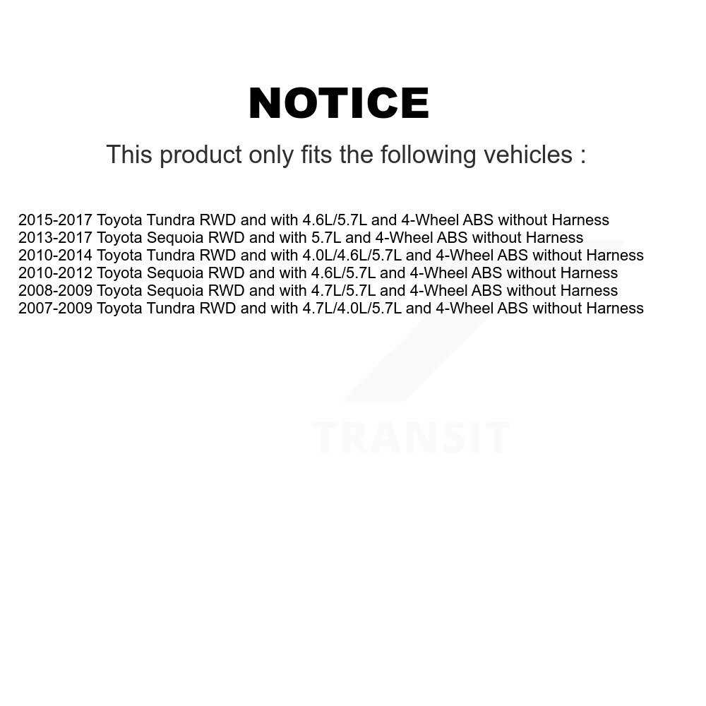 Front Wheel Hub Bearing And ABS Sensor Kit For Toyota Tundra Sequoia without Harness K7S-103296 - Image 2