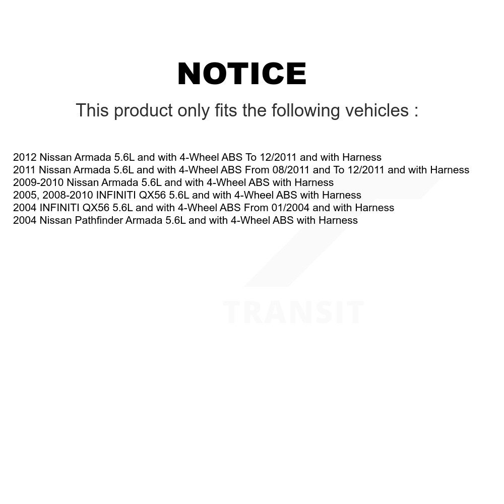 Rear Wheel Hub Bearing & Extra ABS Sensor Kit For Nissan Armada INFINITI QX56 Pathfinder K7S-103364 - Image 2