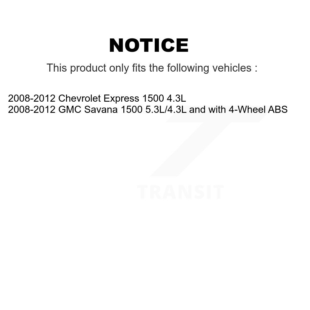 Rear Wheel Bearing And ABS Sensor Kit For 2008-2012 Chevrolet Express 1500 GMC Savana K7S-103374 - Image 2