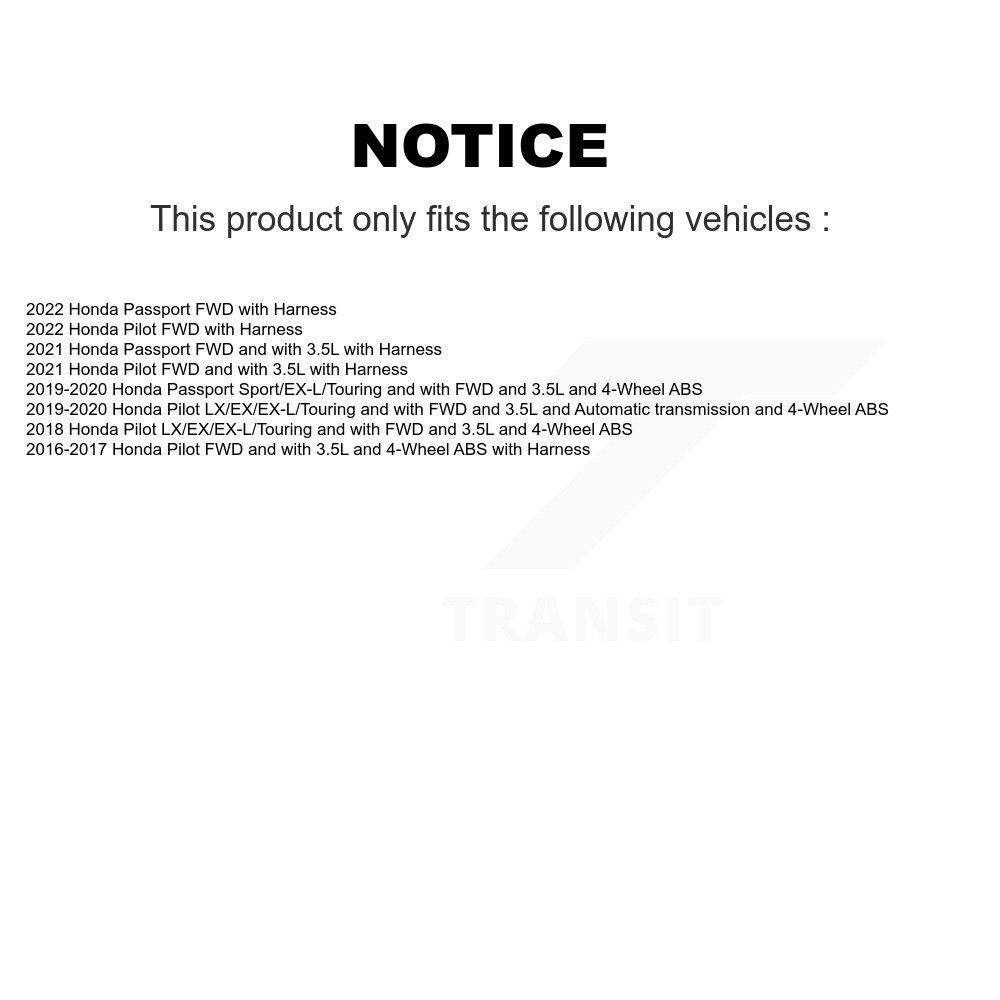 Rear Wheel Hub Bearing And ABS Sensor Kit For Honda Pilot Passport K7S-103389 - Image 2