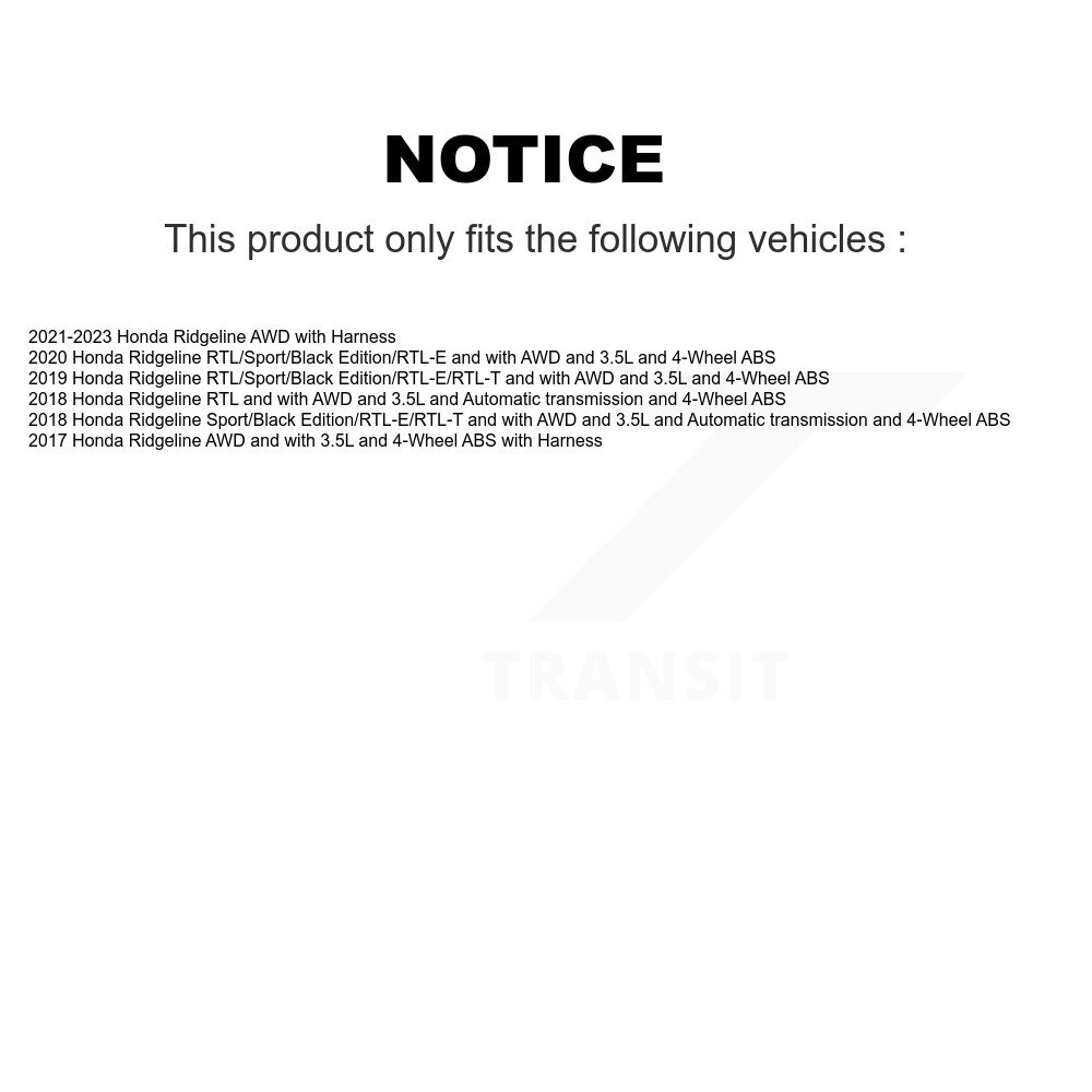 Rear Wheel Hub Bearing And ABS Sensor Kit For Honda Ridgeline K7S-103404 - Image 2