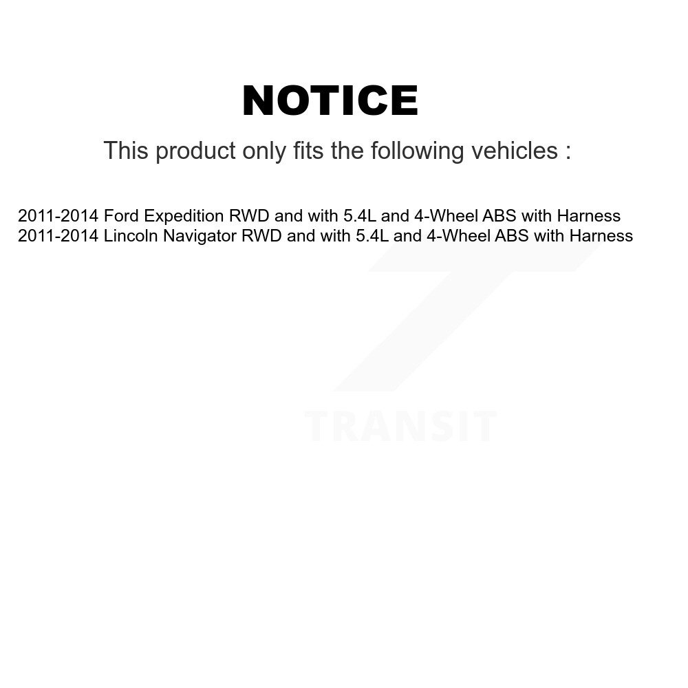 Front Rear Wheel Hub Bearing & Extra ABS Sensor Kit For Ford Expedition Lincoln Navigator K7S-103447 - Image 2