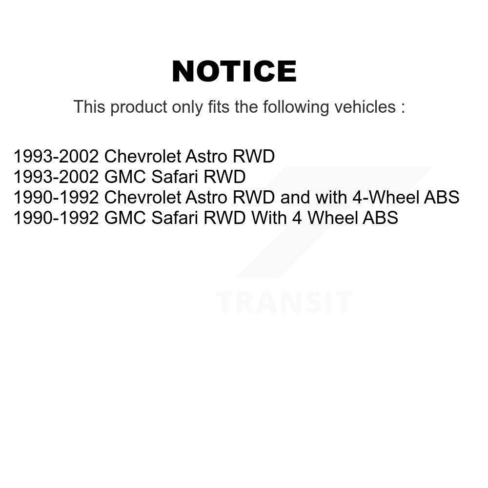 Front Disc Brake Rotors And Hub Assembly Pair For Chevrolet Astro GMC Safari K8-100005 - Image 2