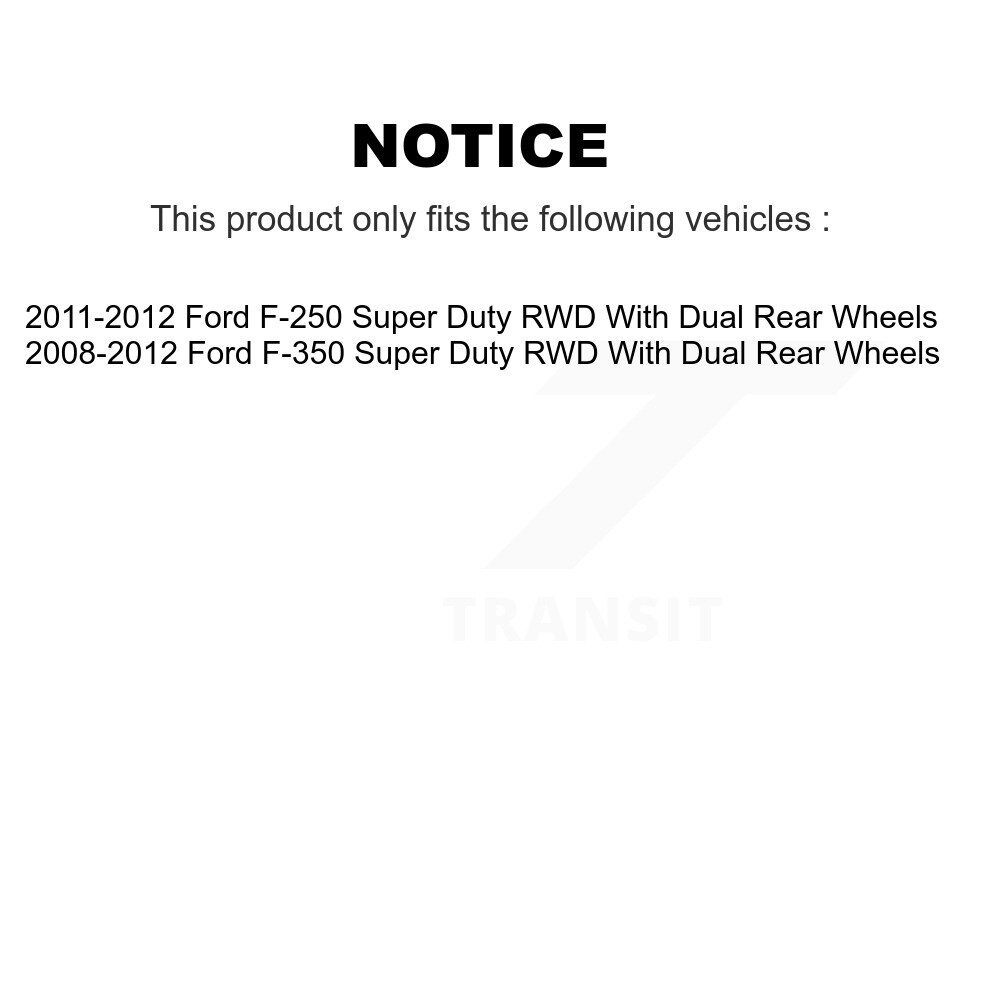 Front Disc Brake Rotors Hub Pair For Ford F-350 Super Duty F-250 With Dual Rear Wheels RWD K8-100042 - Image 2