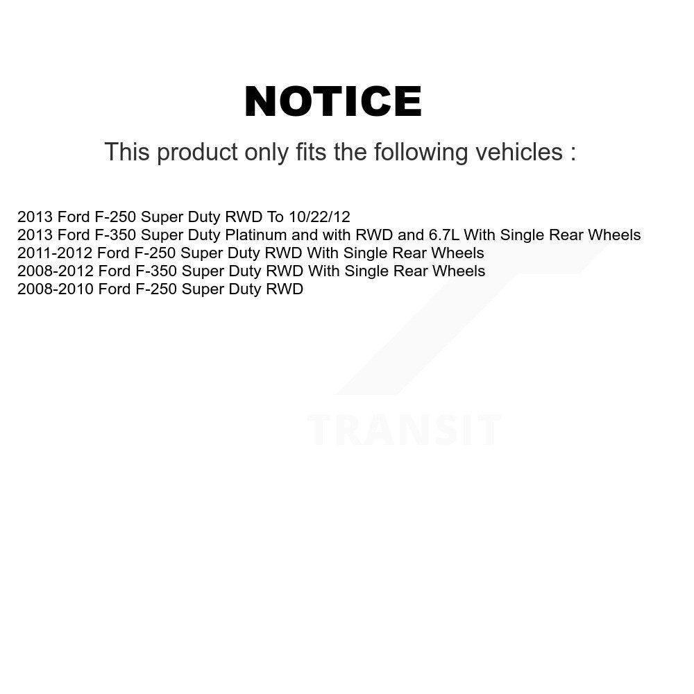 Front Disc Brake Rotors And Hub Assembly Pair For Ford F-350 Super Duty F-250 K8-100043 - Image 2