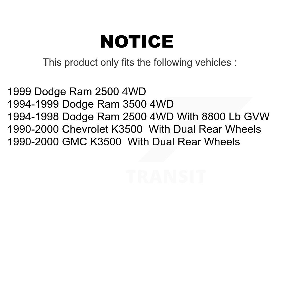 Front Disc Brake Rotors Pair For Dodge Ram 2500 K3500 3500 Chevrolet GMC K8-100063 - Image 2
