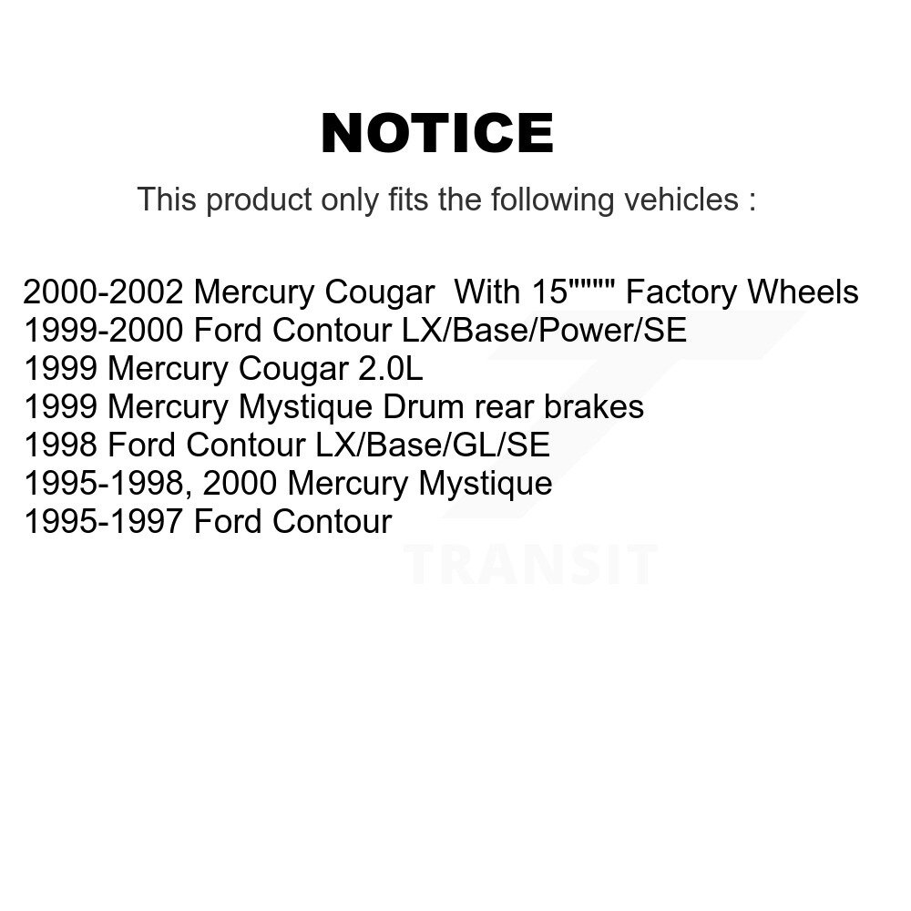 Front Disc Brake Rotors Pair For Mercury Ford Contour Cougar Mystique K8-100139 - Image 2