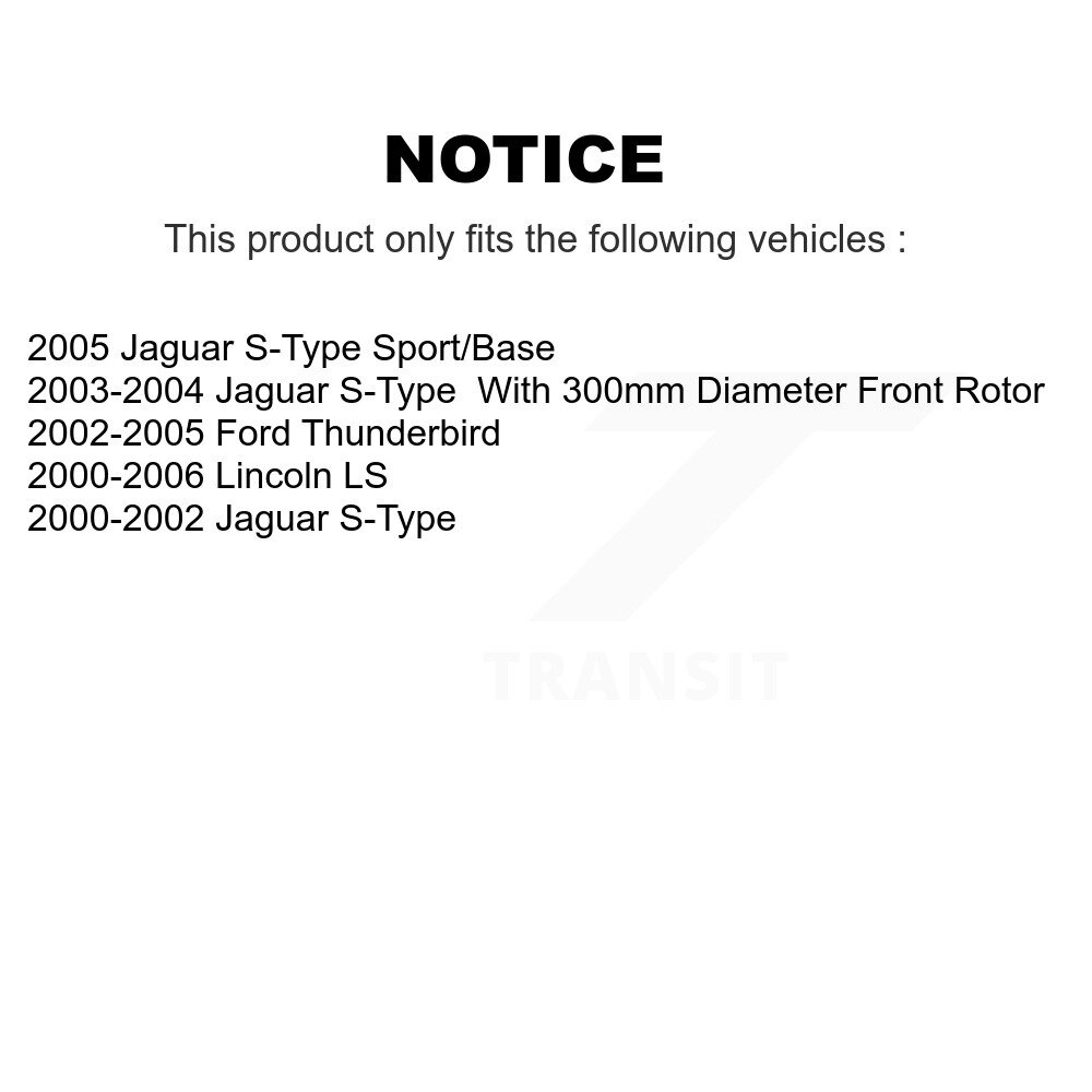 Front Disc Brake Rotors Pair For Ford Thunderbird Jaguar S-Type Lincoln LS K8-100151 - Image 2