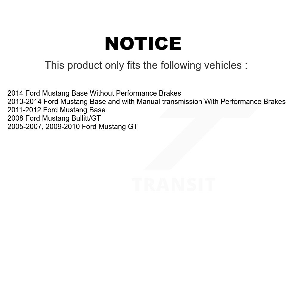 Front Disc Brake Rotors Pair For Ford Mustang K8-100171 - Image 2