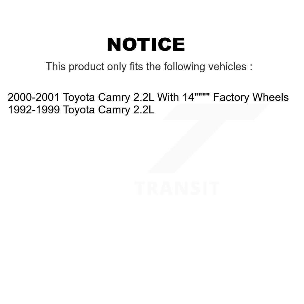 Front Disc Brake Rotors Pair For Toyota Camry 2.2L K8-100274 - Image 2