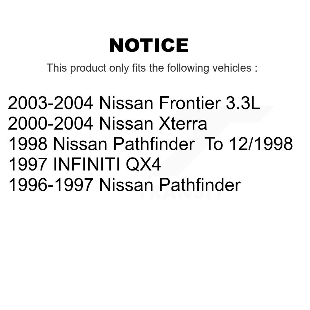 Front Disc Brake Rotors Pair For Nissan Xterra Frontier Pathfinder INFINITI QX4 K8-100290 - Image 2
