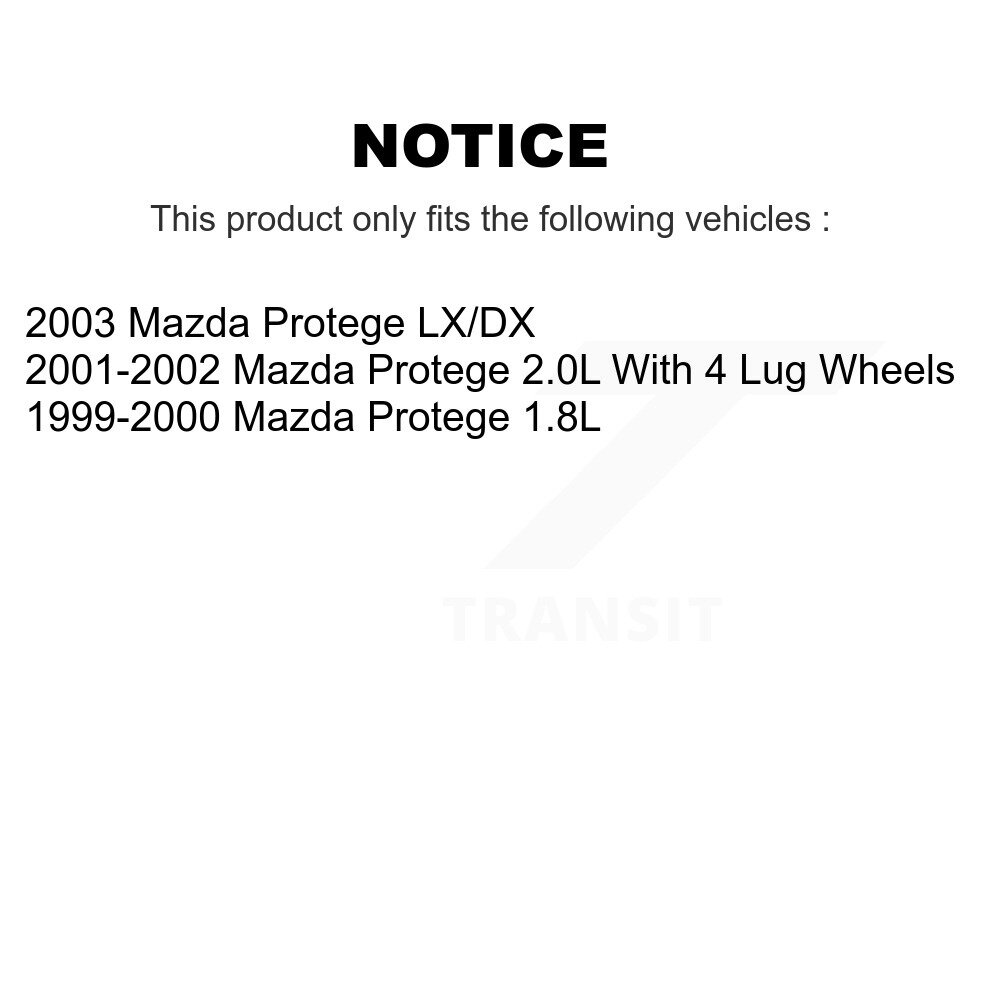 Front Disc Brake Rotors Pair For Mazda Protege K8-100311 - Image 2