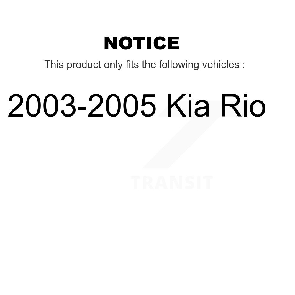 Front Disc Brake Rotors Pair For 2003-2005 Kia Rio K8-100373 - Image 2