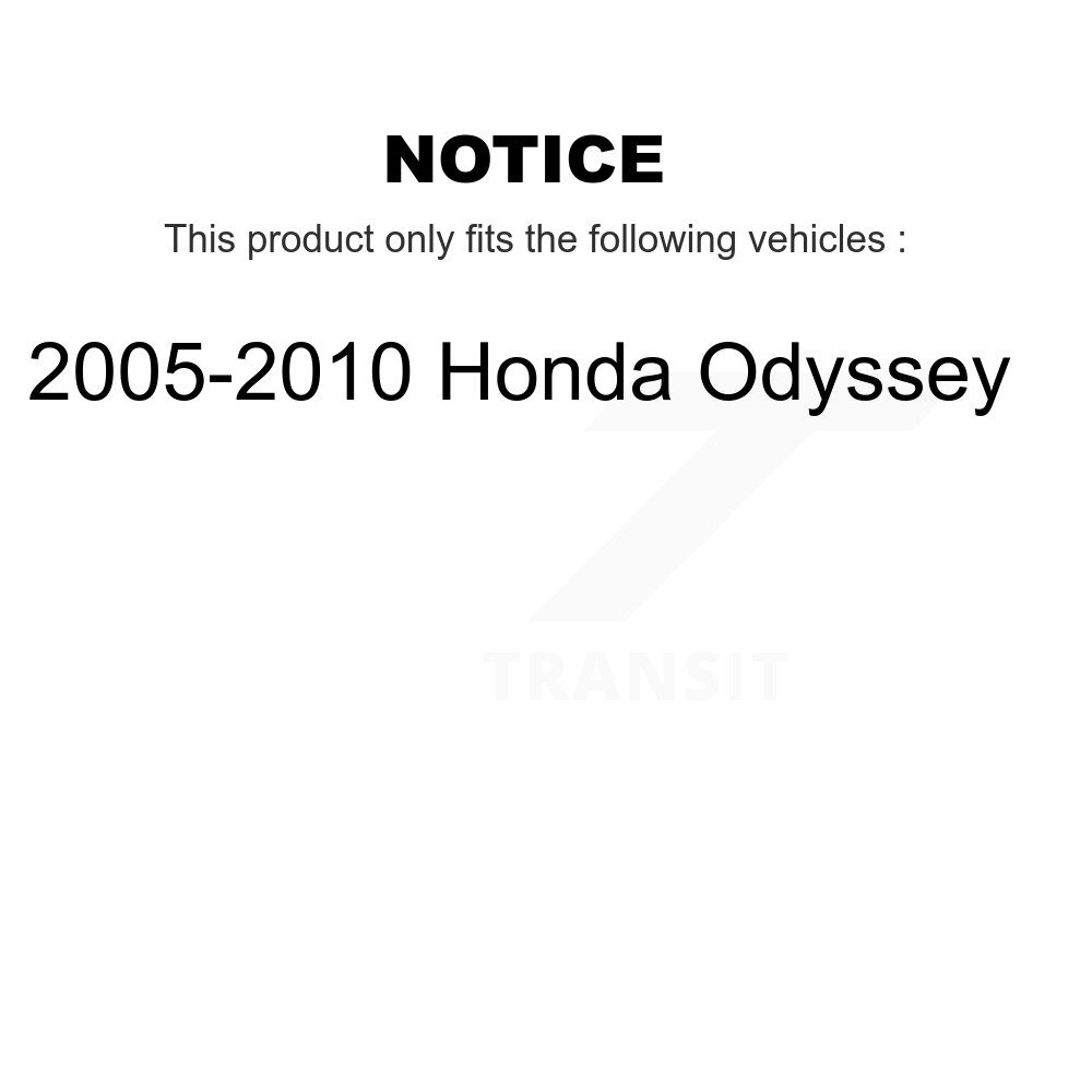 Front Disc Brake Rotors Pair For 2005-2010 Honda Odyssey K8-100381 - Image 2