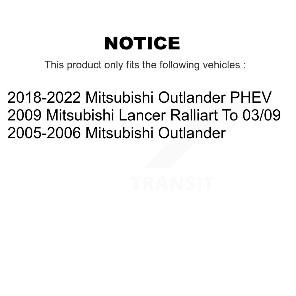Front Disc Brake Rotors Pair For Mitsubishi Outlander PHEV Lancer K8-100399 - Image 2