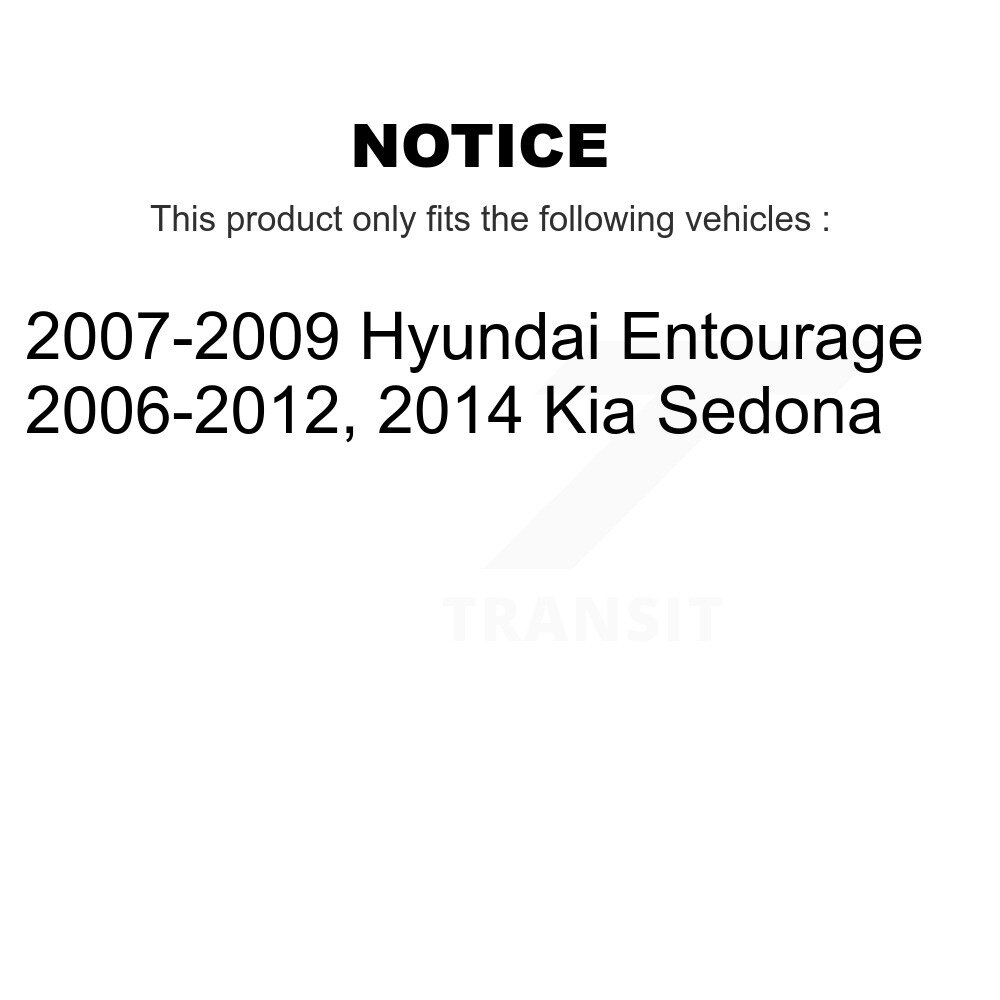 Front Disc Brake Rotors Pair For Kia Sedona Hyundai Entourage K8-100421 - Image 2