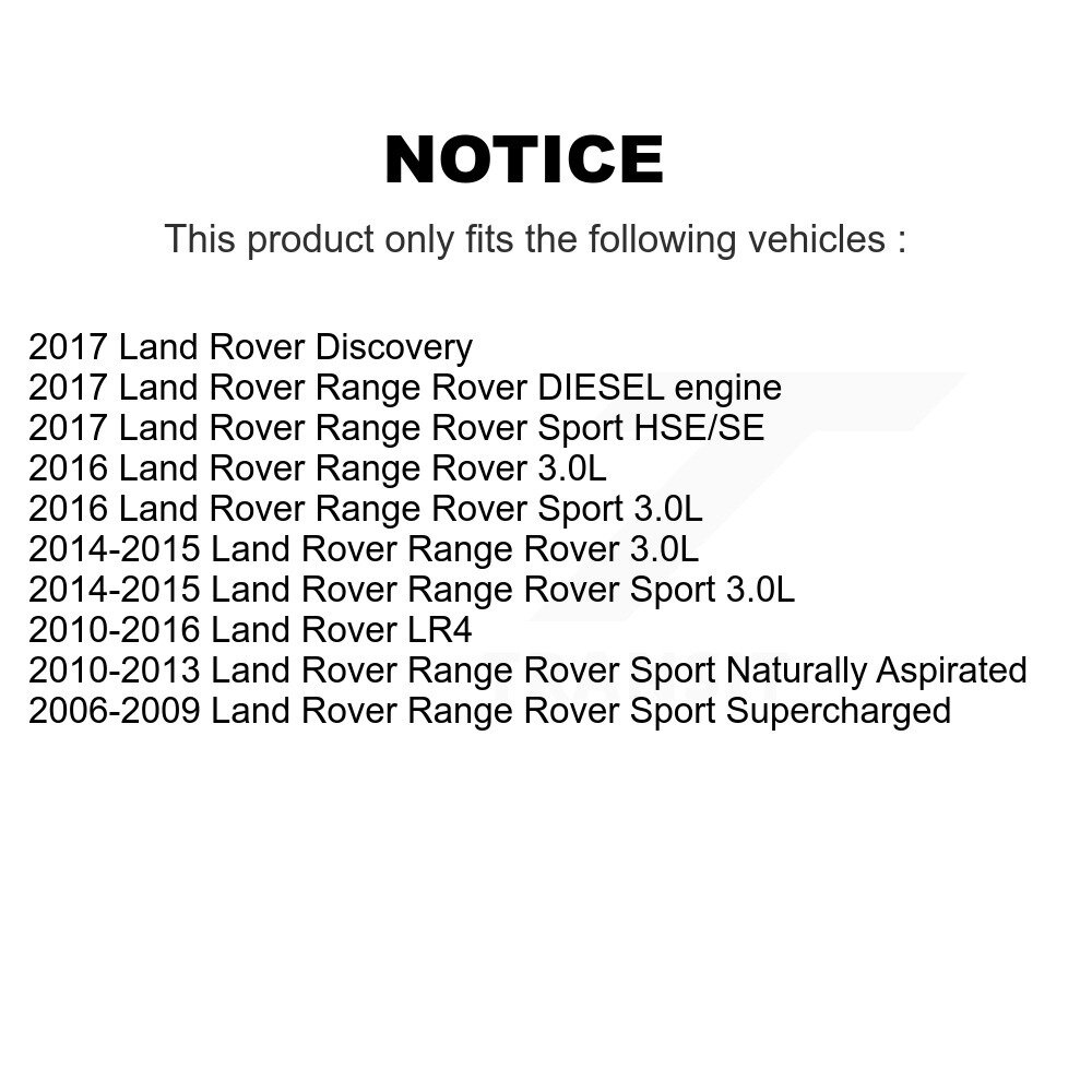 Front Disc Brake Rotors Pair For Land Rover Range Sport LR4 Discovery K8-100440 - Image 2