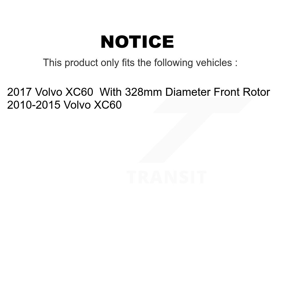 Front Disc Brake Rotors Pair For Volvo XC60 K8-100499 - Image 2