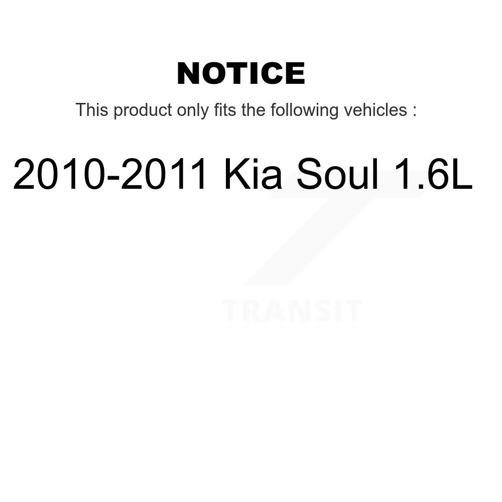 Front Disc Brake Rotors Pair For 2010-2011 Kia Soul 1.6L K8-100506 - Image 2