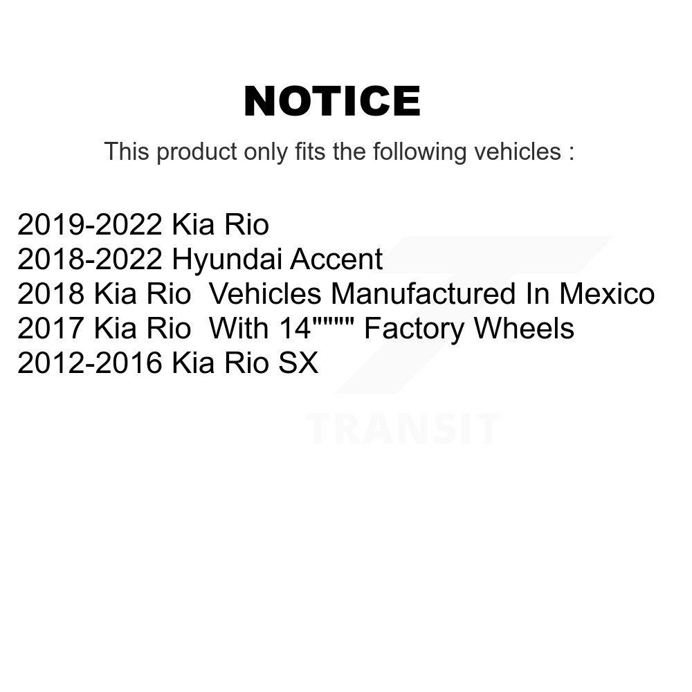 Front Disc Brake Rotors Pair For Kia Rio Hyundai Accent K8-100525 - Image 2