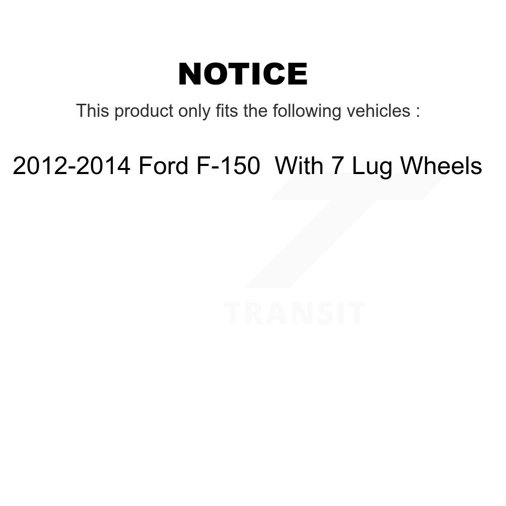 Rear Disc Brake Rotors Pair For 2012-2014 Ford F-150 With 7 Lug Wheels K8-100669 - Image 2