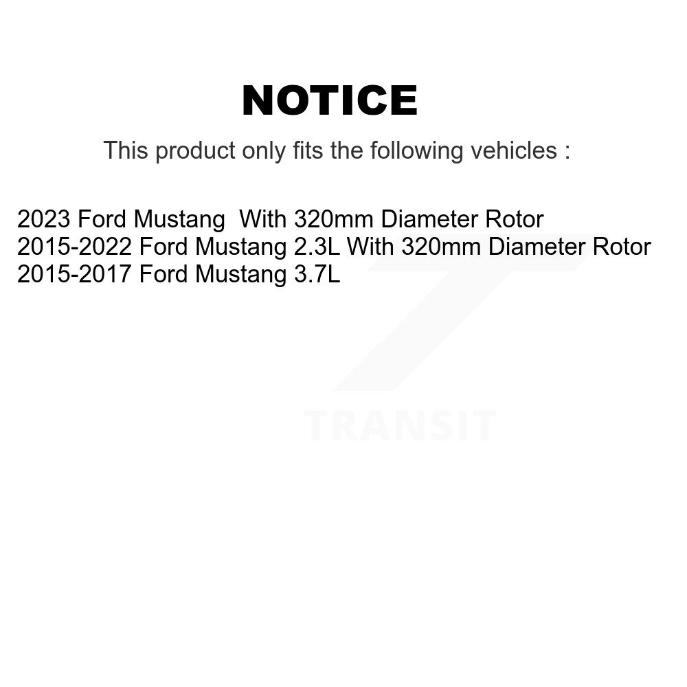 Rear Disc Brake Rotors Pair For Ford Mustang K8-100676 - Image 2