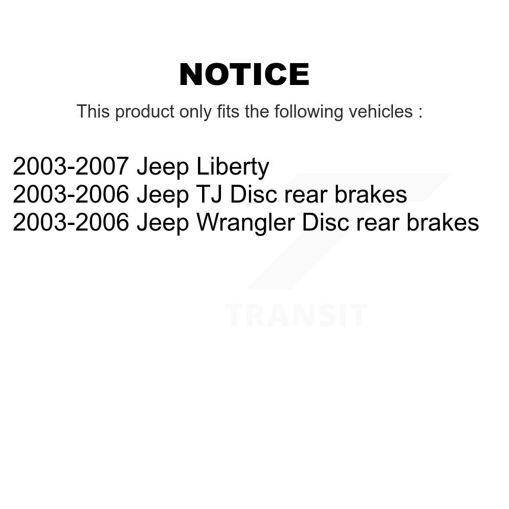 Rear Disc Brake Rotors Pair For Jeep Liberty Wrangler TJ K8-100688 - Image 2