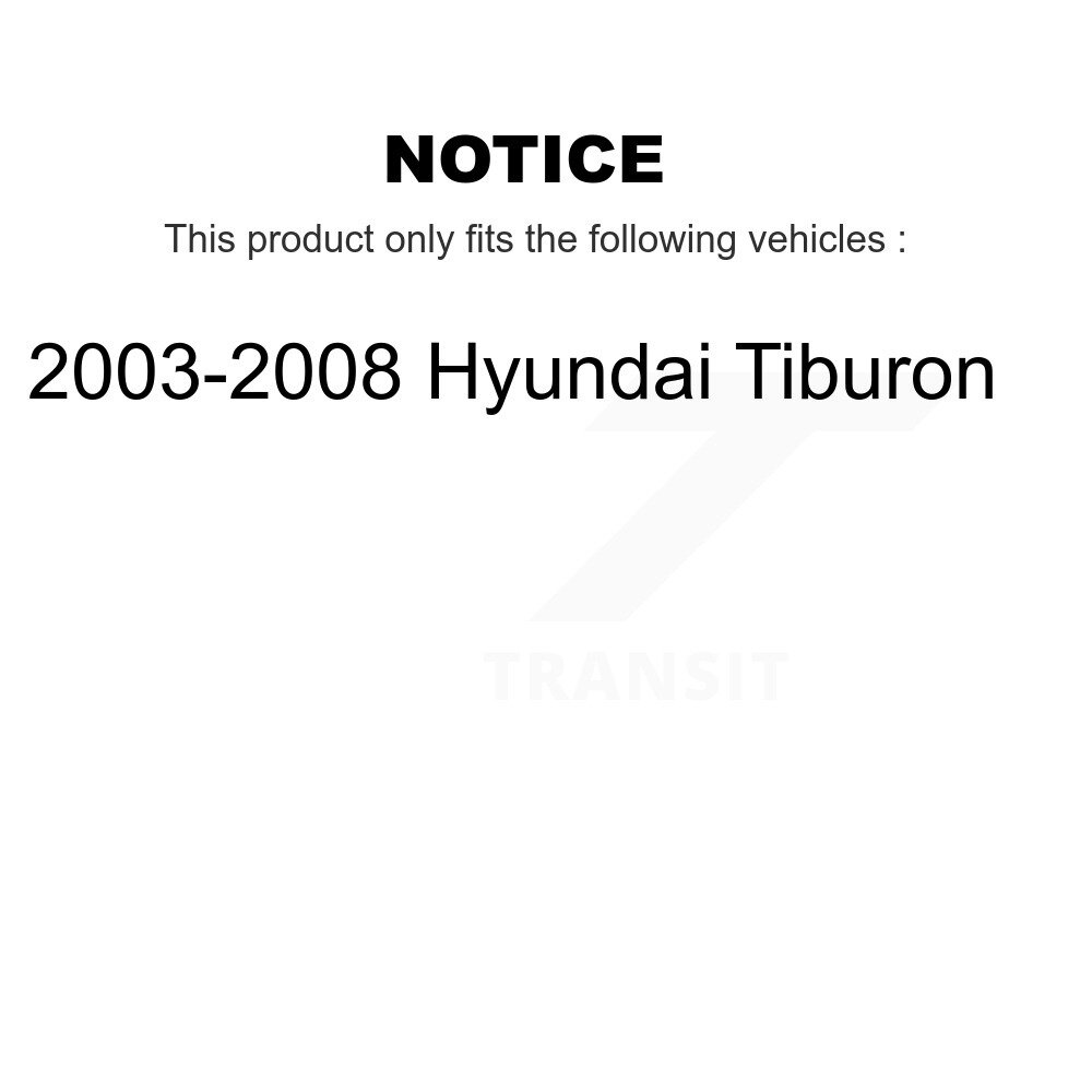 Rear Disc Brake Rotors Pair For 2003-2008 Hyundai Tiburon K8-100773 - Image 2