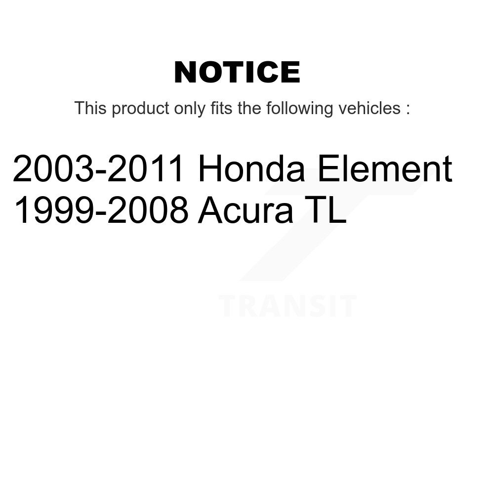 Rear Disc Brake Rotors Pair For Acura TL Honda Element K8-100786 - Image 2