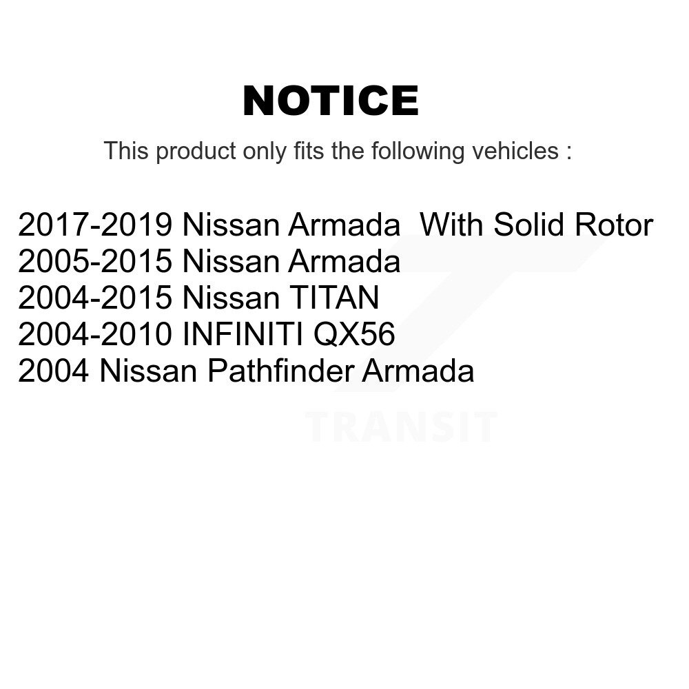 Rear Disc Brake Rotors Pair For Nissan TITAN Armada INFINITI QX56 Pathfinder K8-100794 - Image 2