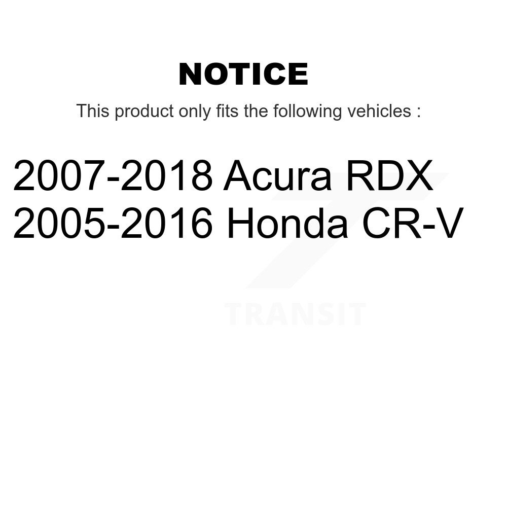 Rear Disc Brake Rotors Pair For Honda CR-V Acura RDX K8-100808 - Image 2